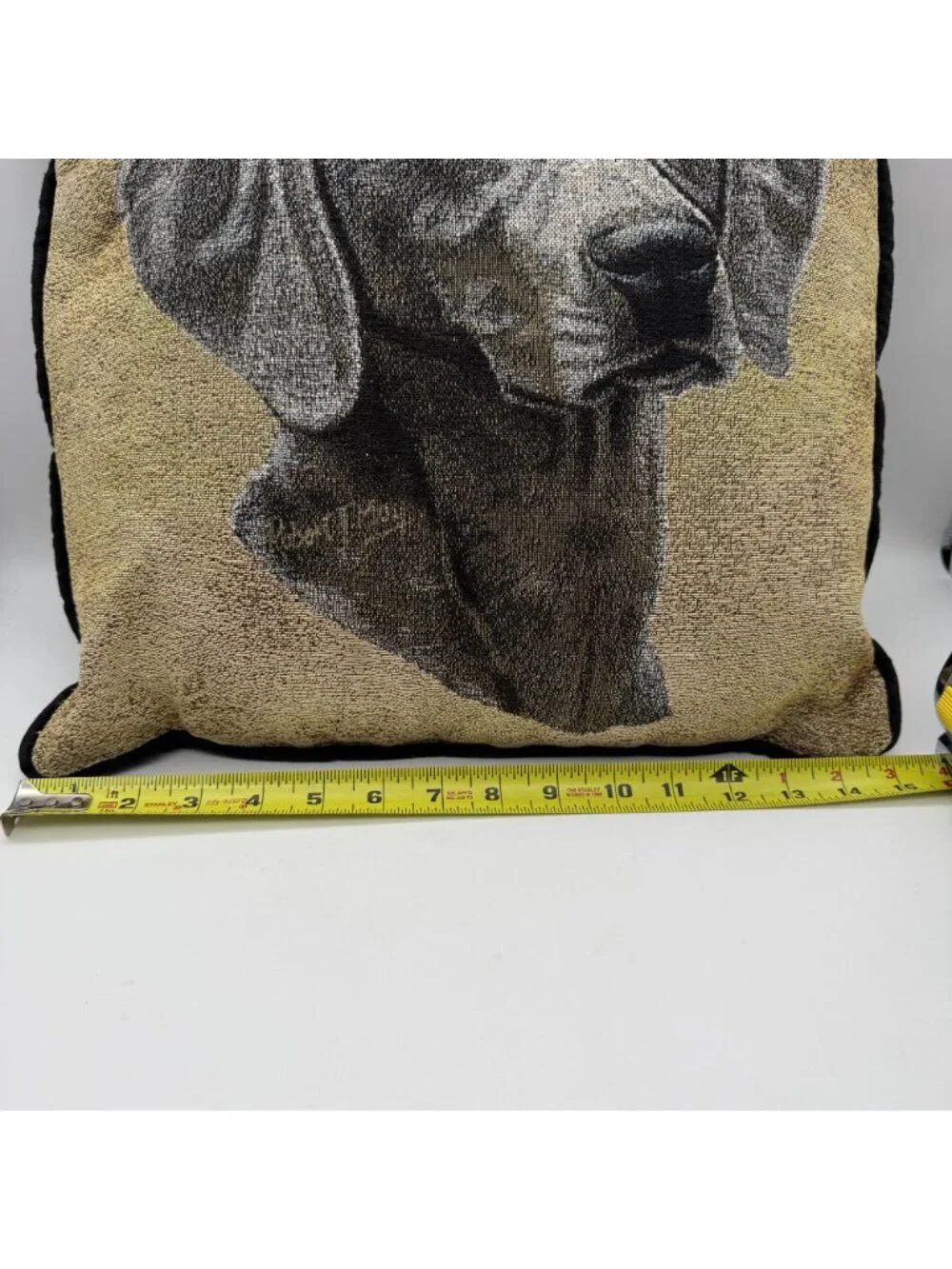Weimaraner Dog Decorative Square Throw Pillow Tapestry Design 15 Inches